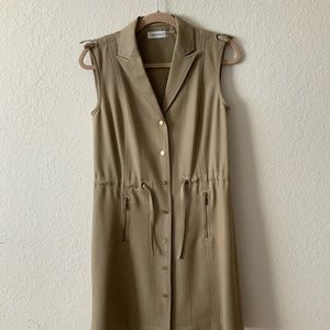 Calvin Klein Safari Style Dress with Gathering